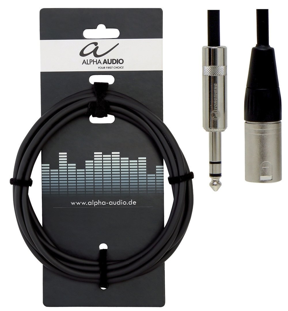 ALPHA AUDIO - PRO LINE  kabel 3m XLR/f/ - JACK 6,3 M