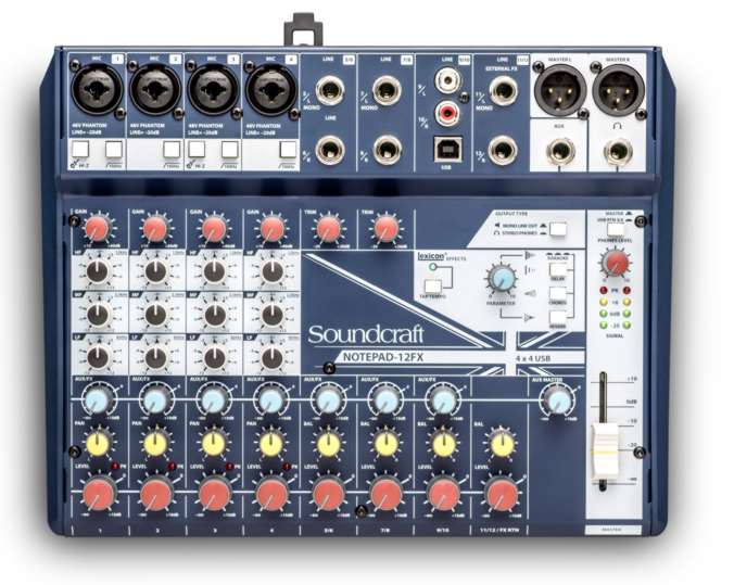 Soundcraft Notepad 12FX mixážní pult s efektovou jednotkou