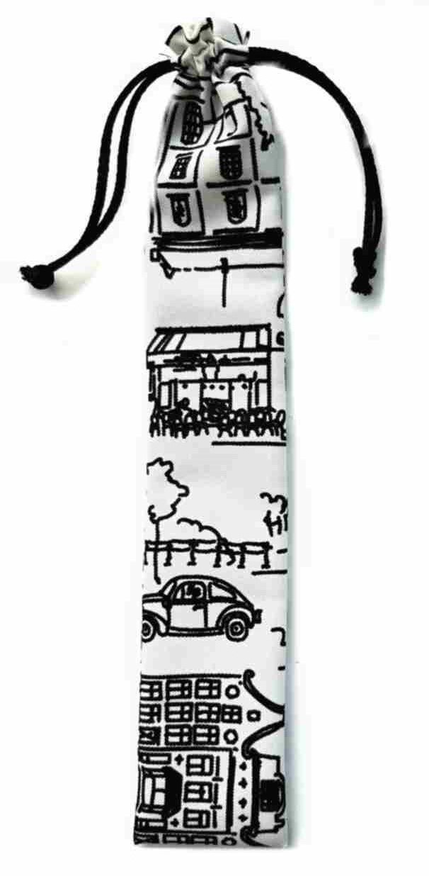 CEDROPS obal pro zobcovou flétnu, motiv MĚSTO