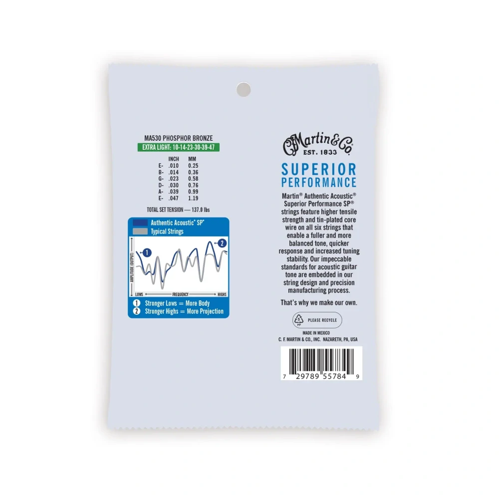 MARTIN MA530 Extra Light 10/47 Phosphore Bronze