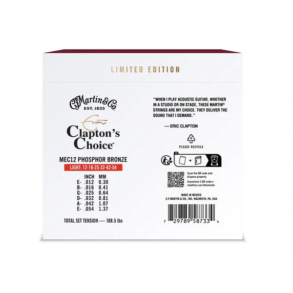 MARTIN MEC12LTD20 Eric Clapton Light