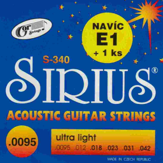 SIRIUS S-340, struny pro akustickou kytaru