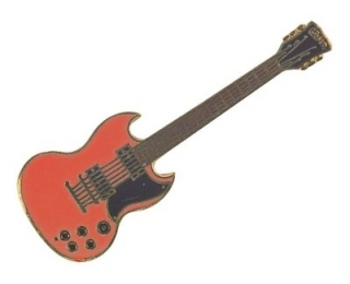 GEWA brož, motiv el. kytara SG